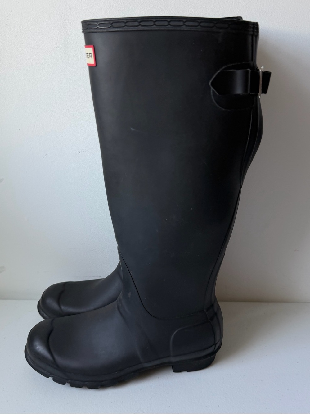Hunter Matte Black Tall Rain Boots Size US 8 / UK 6 - Picture 3 of 16